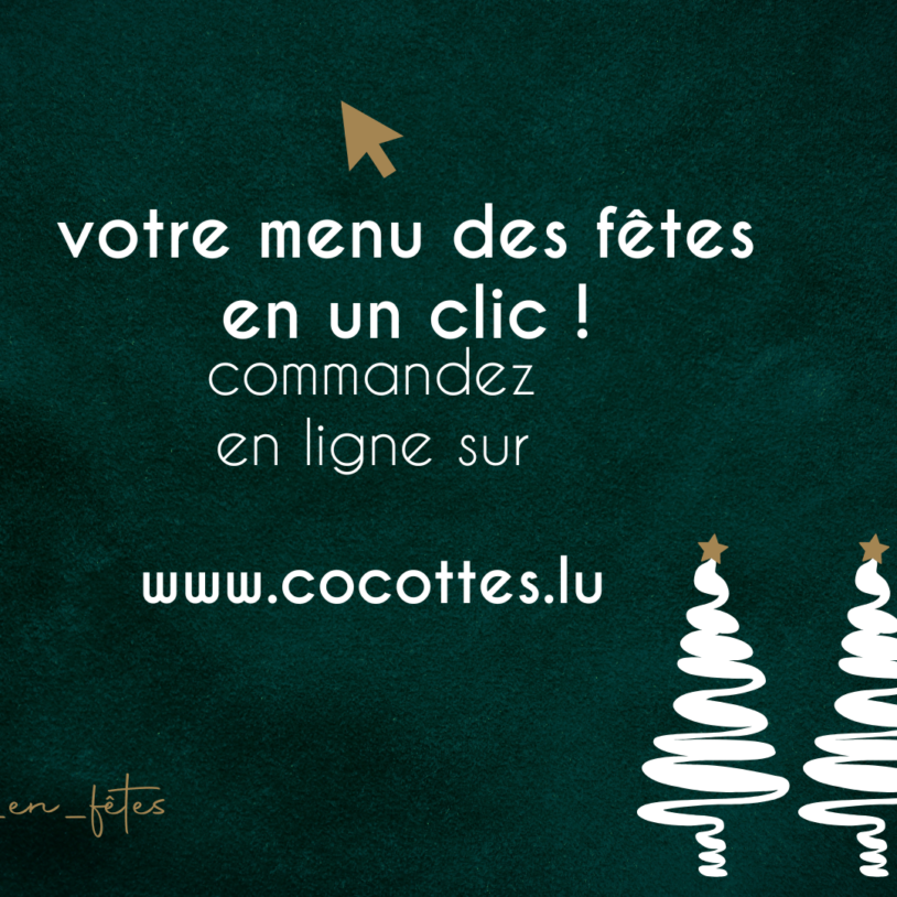 Précommandez votre repas festif !